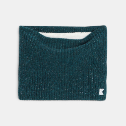 سنود مزين بالترتر ومبطن بصوف الشيربا باللون الأخضر للفتيات